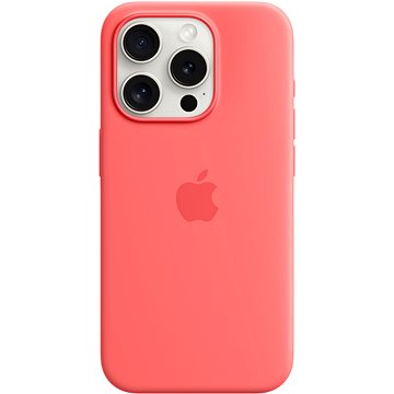 E-shop Apple iPhone 15 Pro Silikonhülle mit MagSafe melonenfarben