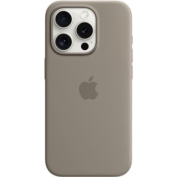 E-shop Apple iPhone 15 Pro Silikonhülle mit MagSafe grau