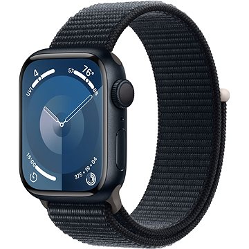 E-shop Apple Watch Series 9 41mm Aluminiumgehäuse Mitternacht mit Sport Loop Mitternacht