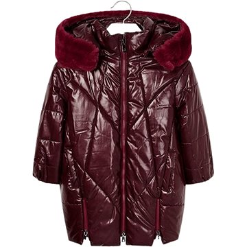 MAYORAL dívčí kabát vínový - 98 cm