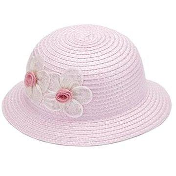 Mayoral Dívčí klobouk, růžový s květy - 48 cm