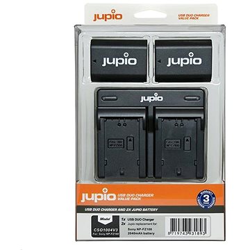 E-shop Jupio 2 x NP-FZ100 2040 mAh Akku + Ladegerät für Sony