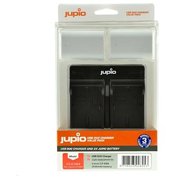 E-shop Jupio Set 2x LP-E6N 2040 mAh + Dual Charger für Canon