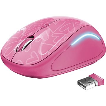 E-shop Trust Yvi FX Wireless Mouse - pink