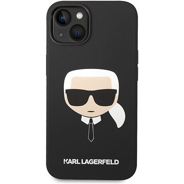 E-shop Karl Lagerfeld MagSafe Compatible Cover Liquid Silicone Karl Head für iPhone 14 Plus Schwarz