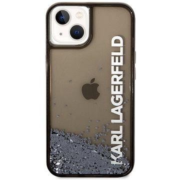 E-shop Karl Lagerfeld Translucent Liquid Glitter Back Cover für iPhone 14 Plus Schwarz