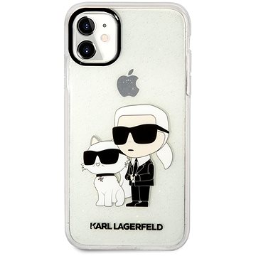 E-shop Karl Lagerfeld IML Glitter Karl and Choupette NFT Back Cover für iPhone 11 transparent