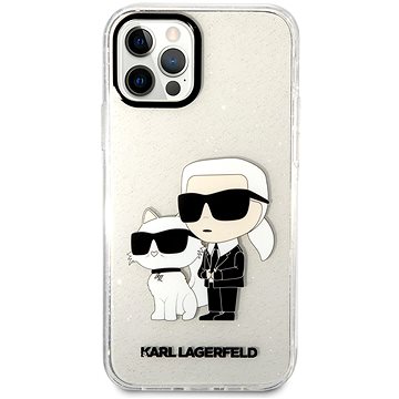 E-shop Karl Lagerfeld IML Glitter Karl and Choupette NFT Handyhülle für iPhone 12/12 Pro transparent