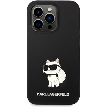 E-shop Karl Lagerfeld Liquid Silicone Choupette NFT Back Cover für iPhone 14 Pro - Schwarz