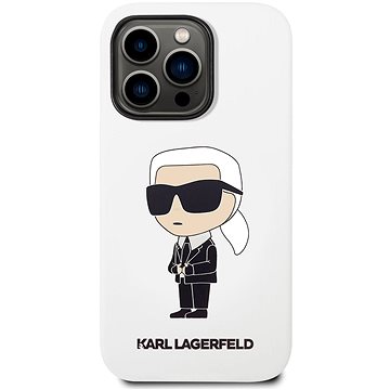 E-shop Karl Lagerfeld Liquid Silicone Ikonik NFT Back Cover für iPhone 14 Pro - Weiß