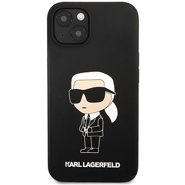 E-shop Karl Lagerfeld Liquid Silicone Ikonik NFT Back Cover für iPhone 13 - Schwarz
