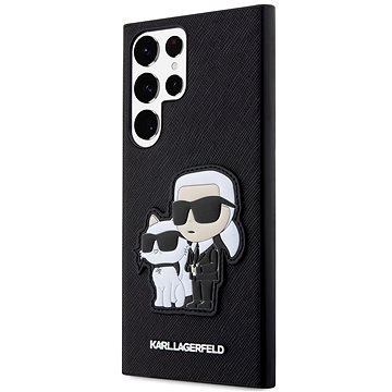 E-shop Karl Lagerfeld PU Saffiano Karl and Choupette NFT Back Cover für Samsung Galaxy S23 Ultra - schwarz
