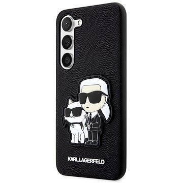 E-shop Karl Lagerfeld PU Saffiano Karl and Choupette NFT Back Cover für Samsung Galaxy S23 - schwarz