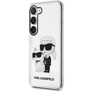 E-shop Karl Lagerfeld IML Glitter Karl and Choupette NFT Back Cover für Samsung Galaxy S23+ Transparent