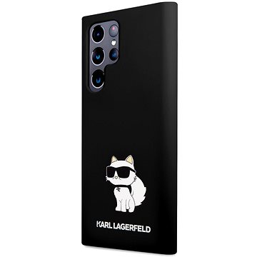 E-shop Karl Lagerfeld Liquid Silicone Choupette NFT Back Cover für Samsung Galaxy S23 Ultra - Schwarz