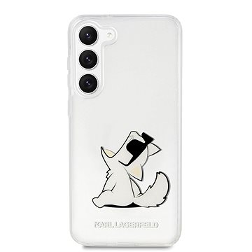 E-shop Karl Lagerfeld PC/TPU Choupette Eat Back Cover für Samsung Galaxy S23 - Transparent