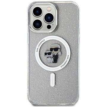 E-shop Karl Lagerfeld IML Glitter Karl and Choupette MagSafe Back Cover für iPhone 15 Pro Max transparent