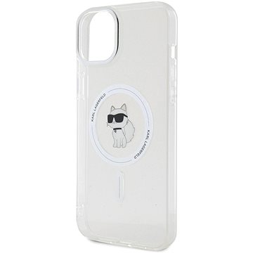 E-shop Karl Lagerfeld IML Choupette MagSafe Back Cover für iPhone 15 Plus transparent