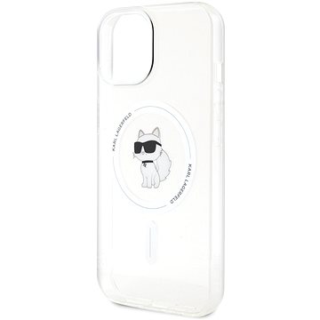 E-shop Karl Lagerfeld IML Choupette MagSafe Back Cover für iPhone 15 transparent