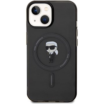 E-shop Karl Lagerfeld IML Ikonik MagSafe Back Cover für iPhone 15 Schwarz