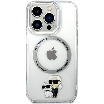 E-shop Karl Lagerfeld IML Karl and Choupette NFT MagSafe Back Cover für iPhone 15 Pro transparent