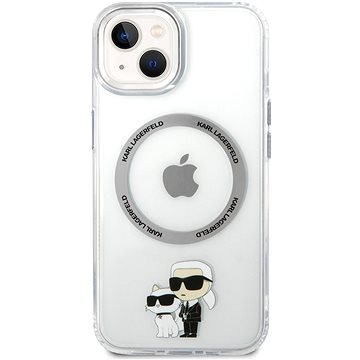E-shop Karl Lagerfeld IML Karl and Choupette NFT MagSafe Back Cover für iPhone 15 transparent