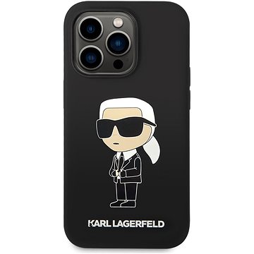 E-shop Karl Lagerfeld Liquid Silicone Ikonik NFT Back Cover für iPhone 15 Pro Max Schwarz