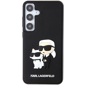 E-shop Karl Lagerfeld 3D Rubber Karl und Choupette Back Cover für Samsung Galaxy S24+ Schwarz