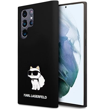 E-shop Karl Lagerfeld Liquid Silicone Choupette NFT Back Cover für Samsung Galaxy S24 Ultra Schwarz