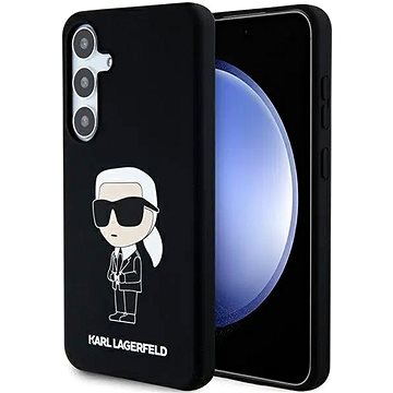 E-shop Karl Lagerfeld Liquid Silikon Ikonik NFT zurück Abdeckung für Samsung Galaxy S24 Schwarz