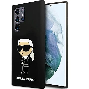 E-shop Karl Lagerfeld Liquid Silicone Ikonik NFT Back Cover für Samsung Galaxy S24 Ultra Schwarz