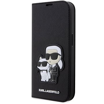 E-shop Karl Lagerfeld PU Saffiano Karl and Choupette NFT Book Case für iPhone 13 Pro Black