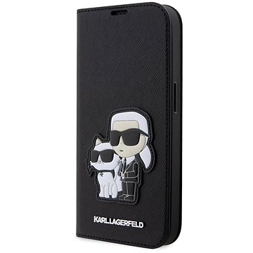 E-shop Karl Lagerfeld PU Saffiano Karl and Choupette NFT Book Case für iPhone 13 Pro Max Black
