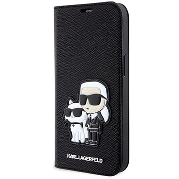 E-shop Karl Lagerfeld PU Saffiano Karl and Choupette NFT Book Case für iPhone 14 Black