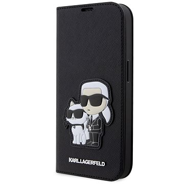 E-shop Karl Lagerfeld PU Saffiano Karl uad Choupette NFT Book Case für iPhone 14 Pro Black