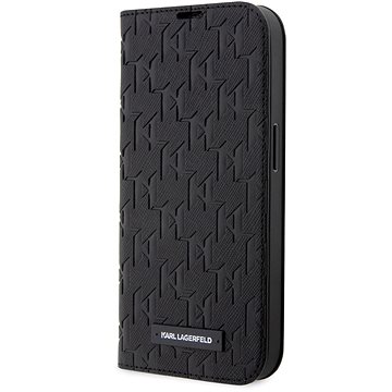 E-shop Karl Lagerfeld Saffiano Monogram Book Case für iPhone 14 Pro Black