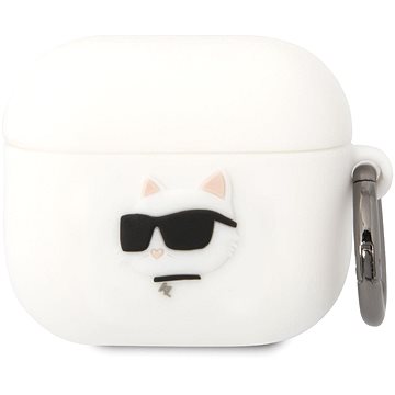 E-shop Karl Lagerfeld 3D Logo NFT Choupette Head Silikoncover für Airpods 3 - Weiß