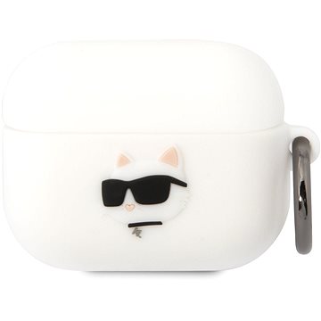 E-shop Karl Lagerfeld 3D Logo NFT Choupette Head Silikoncover für Airpods Pro - Weiß