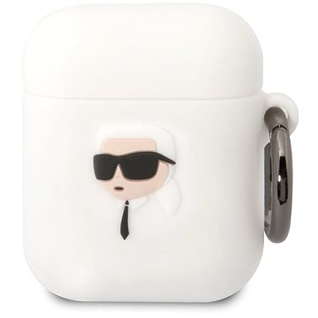E-shop Karl Lagerfeld 3D Logo NFT Karl Head Silikoncover für Airpods 1/2 - Weiß