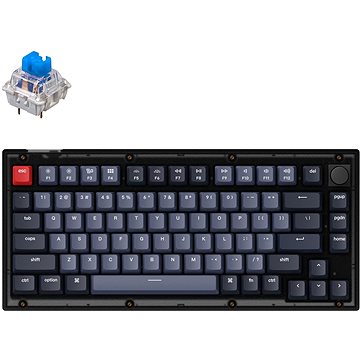 Keychron V1 Knob Hot-Swappable Blue Switch -Frosted Black - US