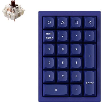 E-shop Keychron QMK Q0 Hot-Swappable Number Pad RGB Gateron G Pro Brown Switch Mechanical - Blue Version