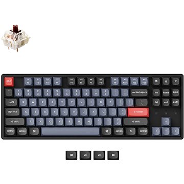 Keychron K8 Pro Swappable RGB Backlight Aluminum Brown Switch - Black