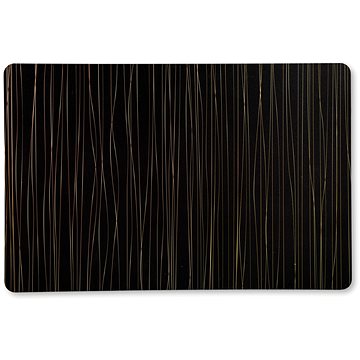 E-shop Kesper Tischset, schwarz mit goldenen Streifen, 43 × 29 × 0,18 cm