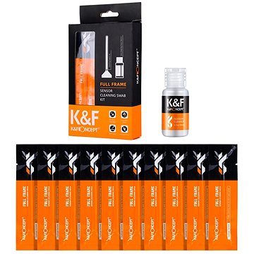 K&F Concept Fullframe Sensor Cleaning Set (10 ks stěrek + 20 ml čistící roztok)