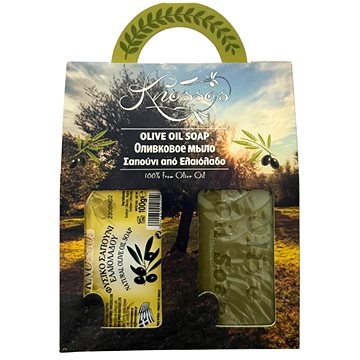 Knossos Dárková sada Olivové mýdlo přírodní zelené 100 g, 2 ks
