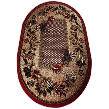 Kusový koberec Alfa červený 01 -150 × 210 cm ovál