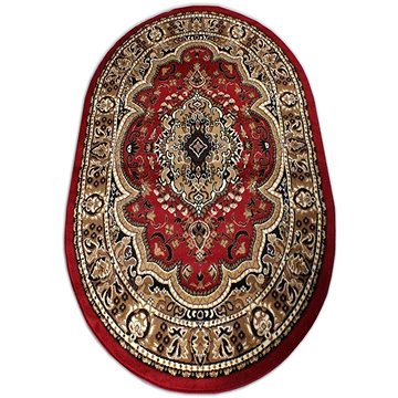 Kusový koberec Alfa červený 06 -150 × 210 cm ovál