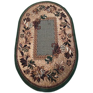 Kusový koberec Alfa zelený 01 80 × 150 cm ovál