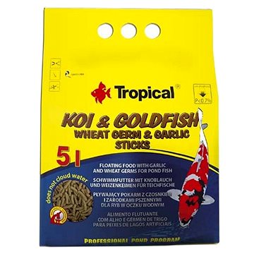 Tropical Koi & Goldfish Wheat Germ & Garlic Sticks 5 l 400 g