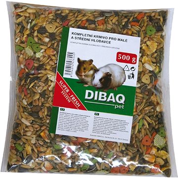 Dibaq Kompletná kŕmna zmes pre malých a stredných hlodavcov 500 g
